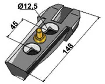 Adaptateur Speed Loc spécial Kverneland CLD 45 mm entraxe