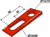 Cale de correction d'angle 2°